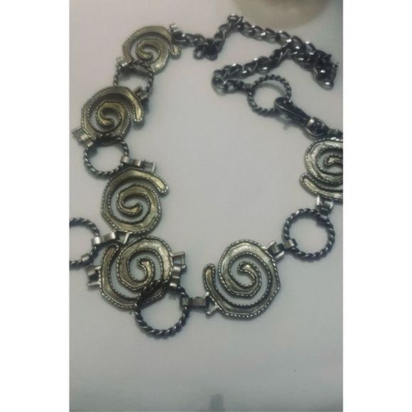 Cute LARGE SILVER BOHO PEACE SIGN NECKLACE - Picture 4 of 8